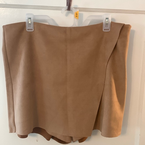 Forever 21 Pants - Forever 21 tan, faux suede, high waisted skort